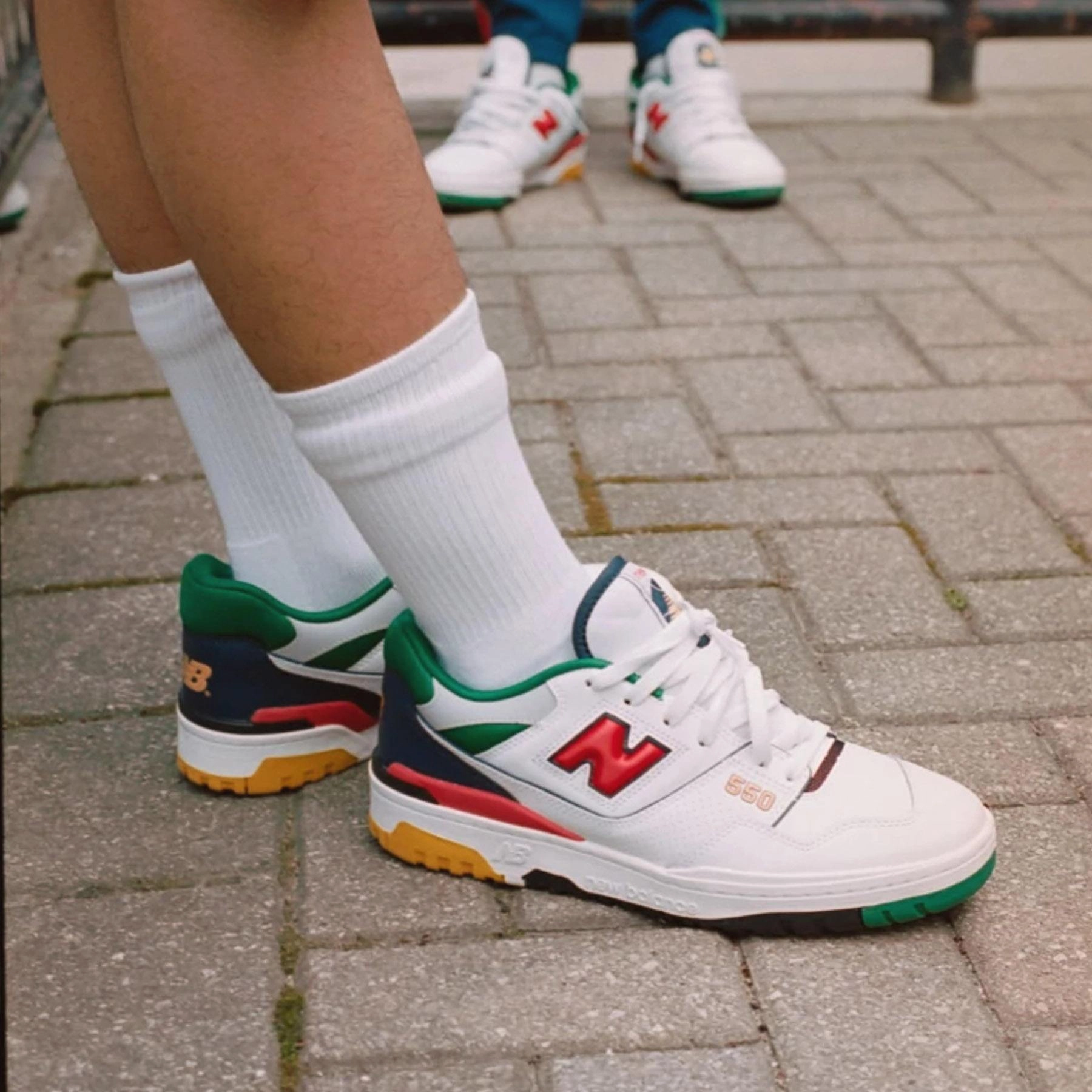 New Balance 550 Oak Leaf Green Red Vintage 550 sneakers