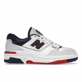 New Balance 550 Premium White Navy Red new balance 550 retro basketball shoes stylish design