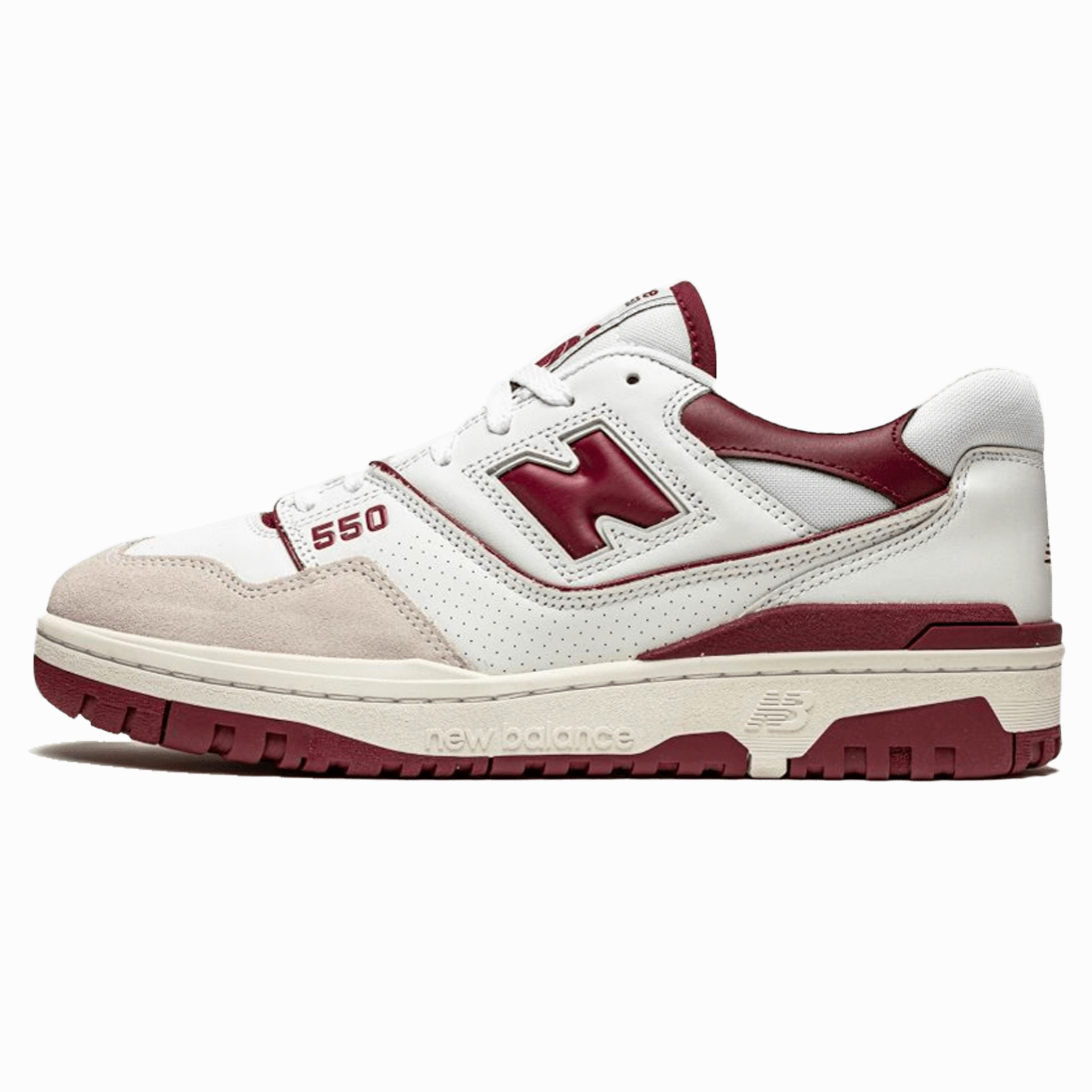 New Balance 550 Sea Salt Burgundy new balance 550 vintage sneakers durable and trendy
