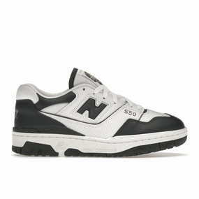 New Balance 550 White Dark Green new balance 550 retro basketball shoes stylish design