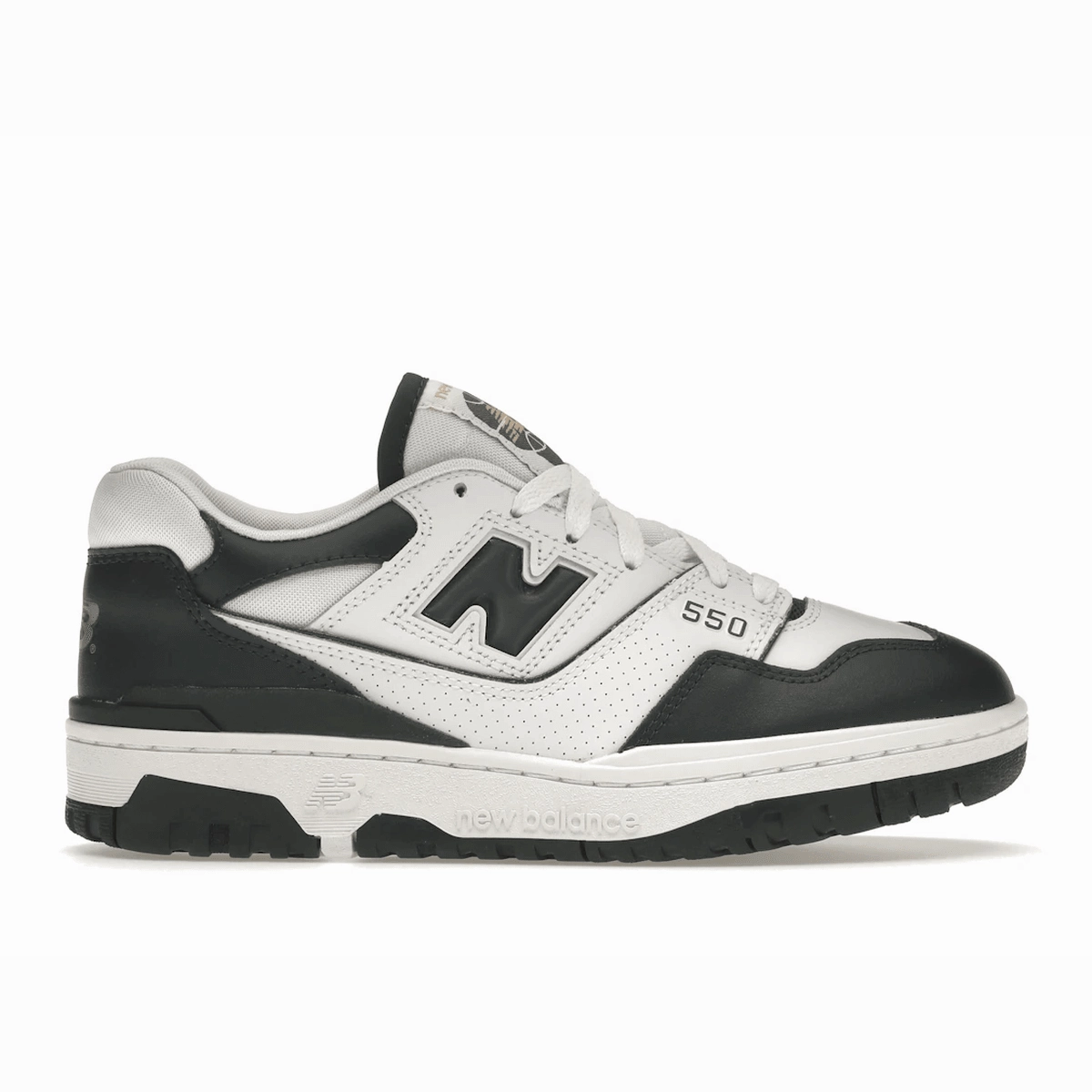 New Balance 550 White Dark Green new balance 550 retro basketball shoes stylish design