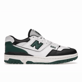 New Balance 550 White Green Black new balance 550 retro basketball shoes stylish design