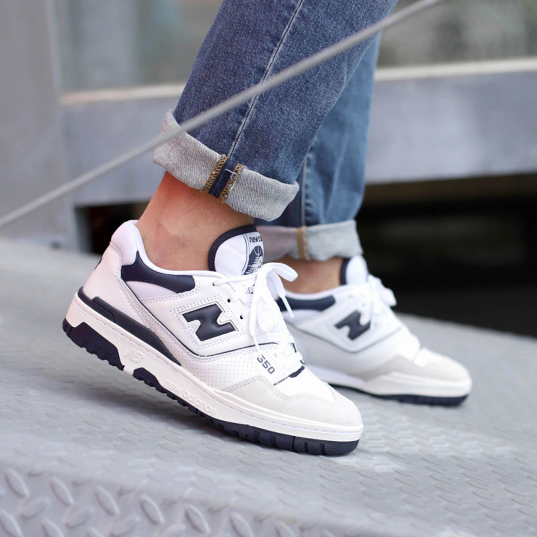 New Balance 550 White Navy Vintage 550 sneakers