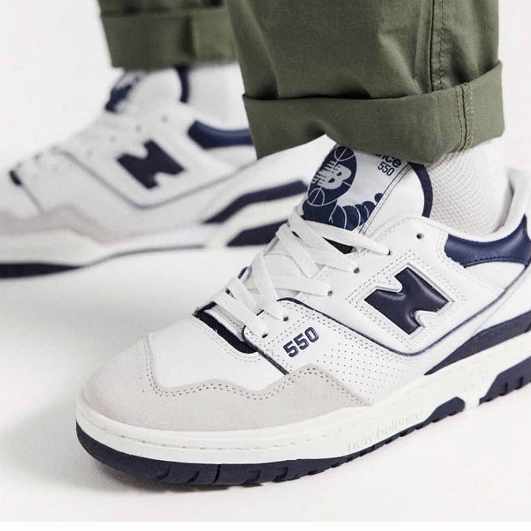 New Balance 550 White Navy Vintage 550 sneakers