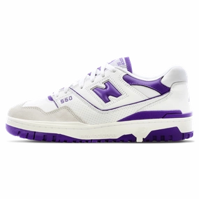 New Balance 550 White Purple new balance 550 vintage sneakers durable and trendy