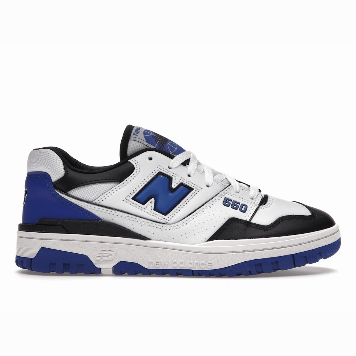 New Balance 550 White Royal Black new balance 550 retro basketball shoes stylish design
