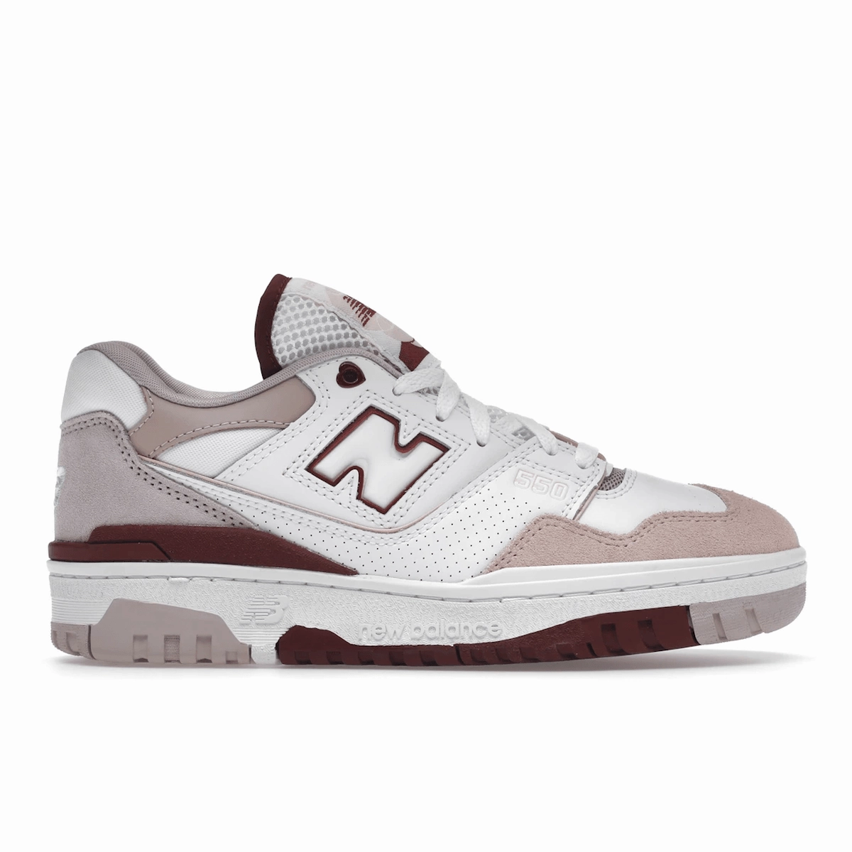 New Balance 550 White Scarlet new balance 550 retro basketball shoes stylish design