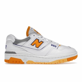 New Balance 550 White Vibrant Orange new balance 550 retro basketball shoes stylish design
