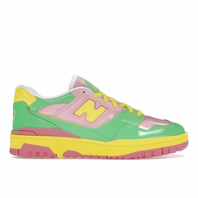 New Balance 550 Y2K Patent Leather Pack Pink Green new balance 550 retro basketball shoes stylish design