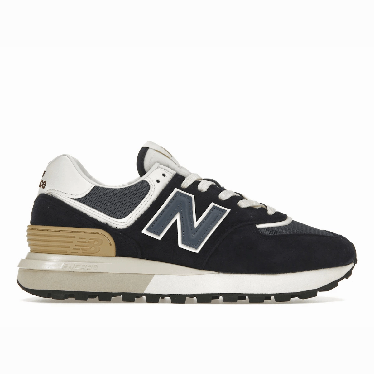 New Balance 574 Navy White Beige new balance 574 casual sneakers timeless style