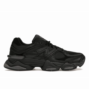New Balance 9060 Triple Black Leather new balance 9060 running shoes breathable and light