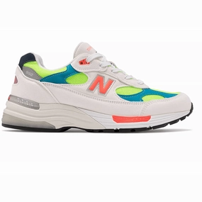 New Balance 992 White Neon Cyan new balance 992 stylish men's sneakers