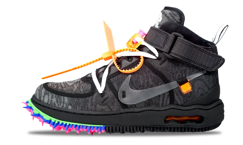 Nike Air Force 1 Mid x OFF-WHITE Black 2022 (DO6290-001) Men's Size 5-14 nike air force 1 classic basketball sneakers