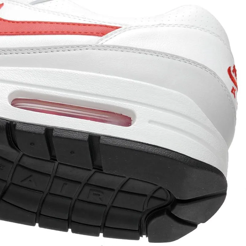 Nike Air Max 1 'Leather' White-University Red Nike Max Plus series