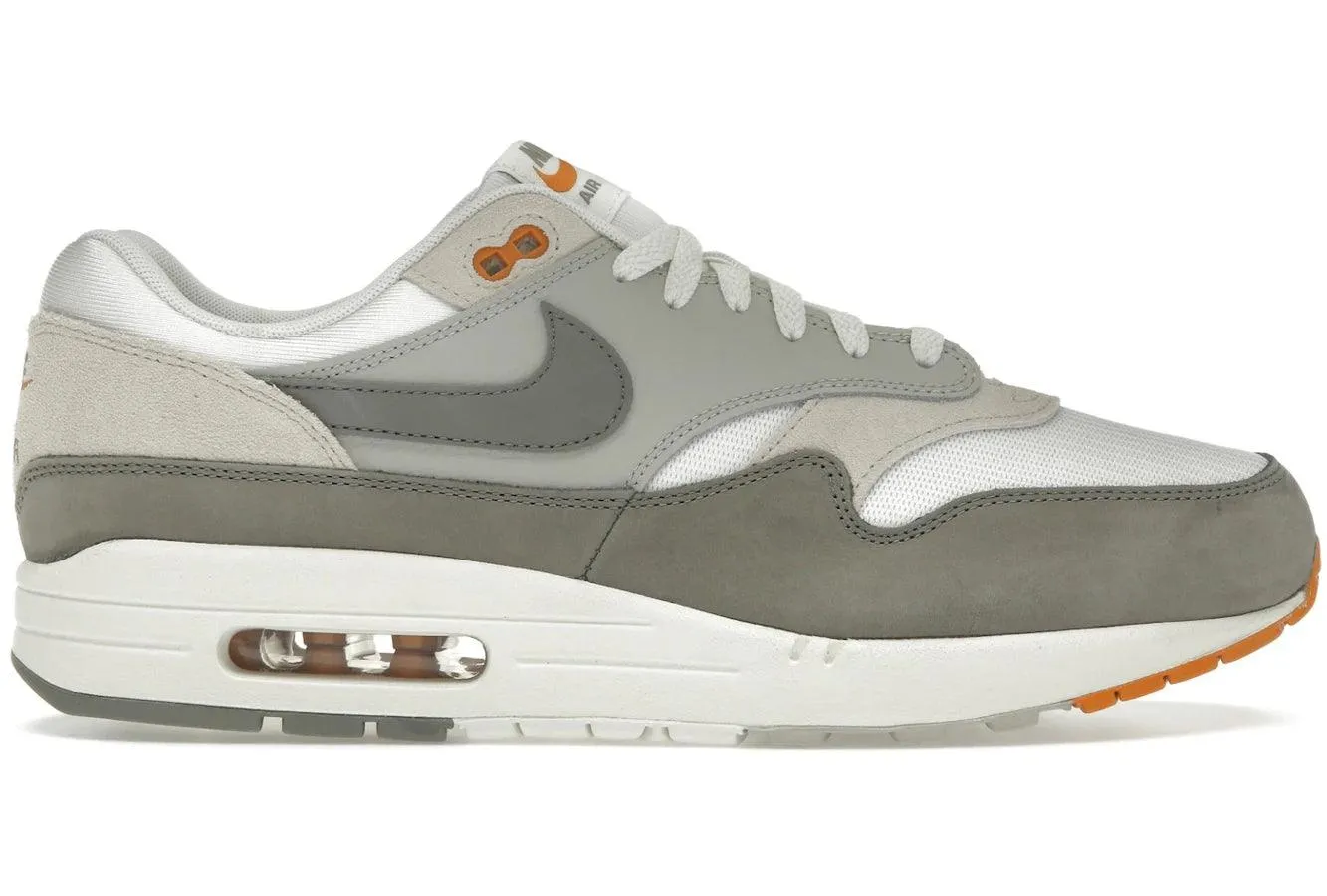 Nike Air Max 1 Light Iron Ore Flat Pewter Nike Air Max casual shoes with visible air tech