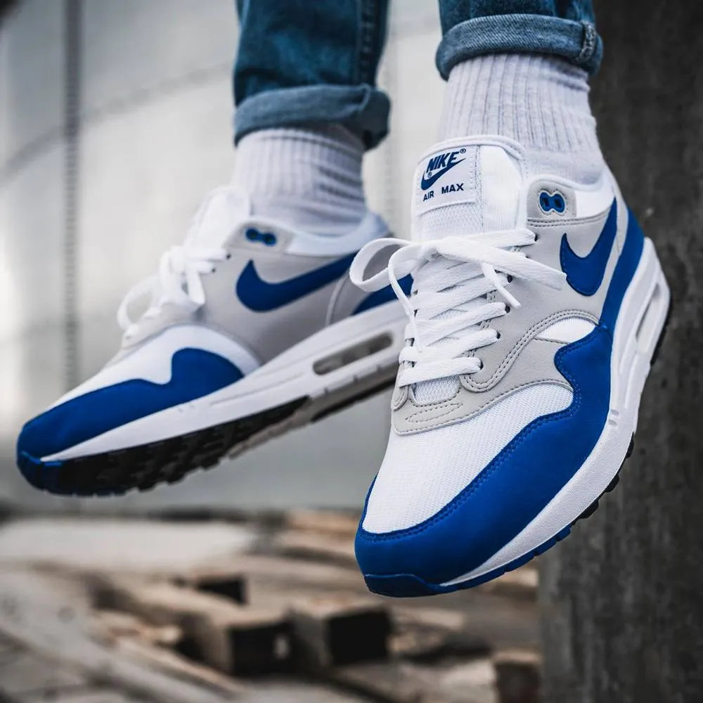 Nike Air Max 1 OG Anniversary White-Game Royal Nike Max Plus series