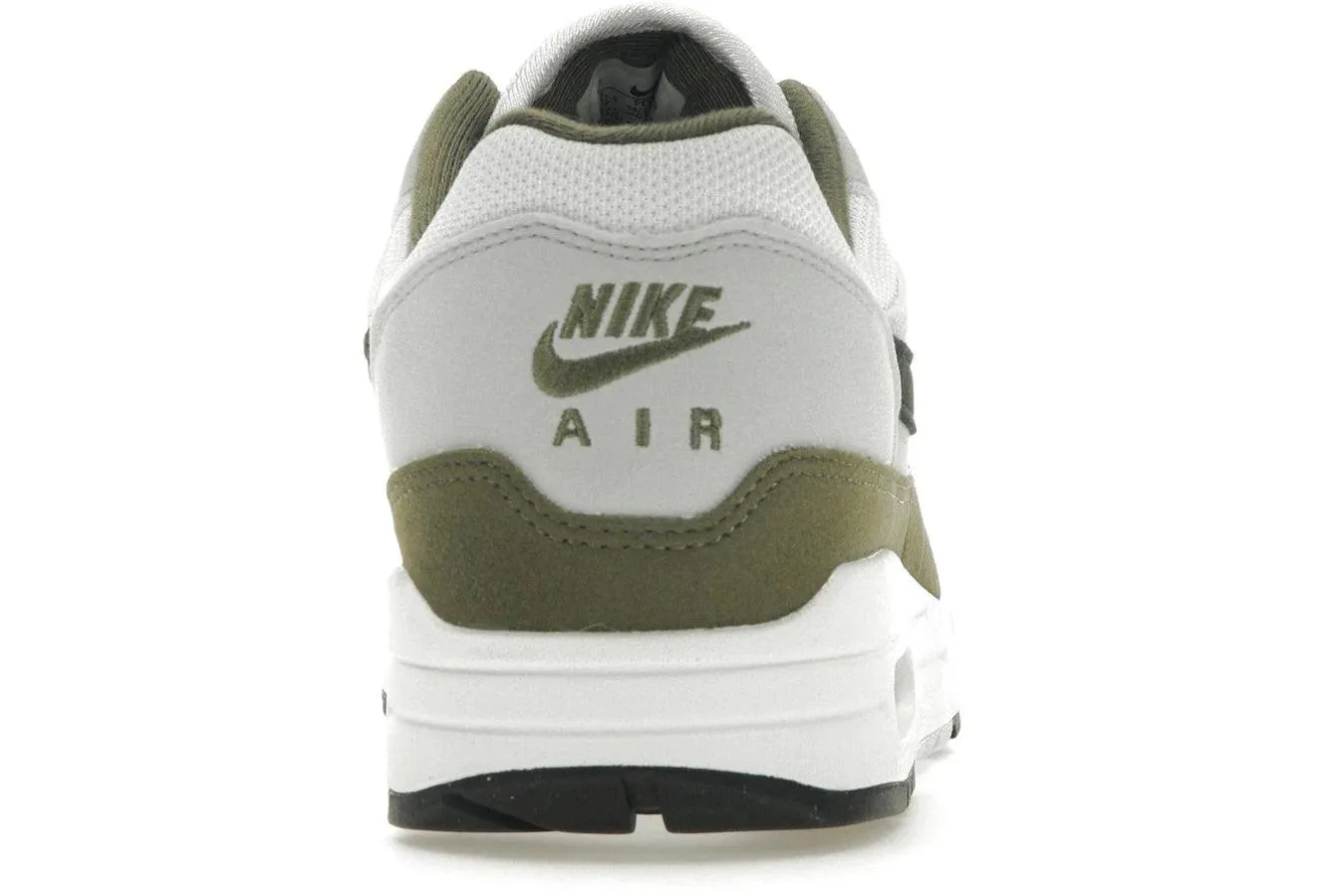 Nike Air Max 1 White Black Medium Olive Nike Air Max casual shoes
