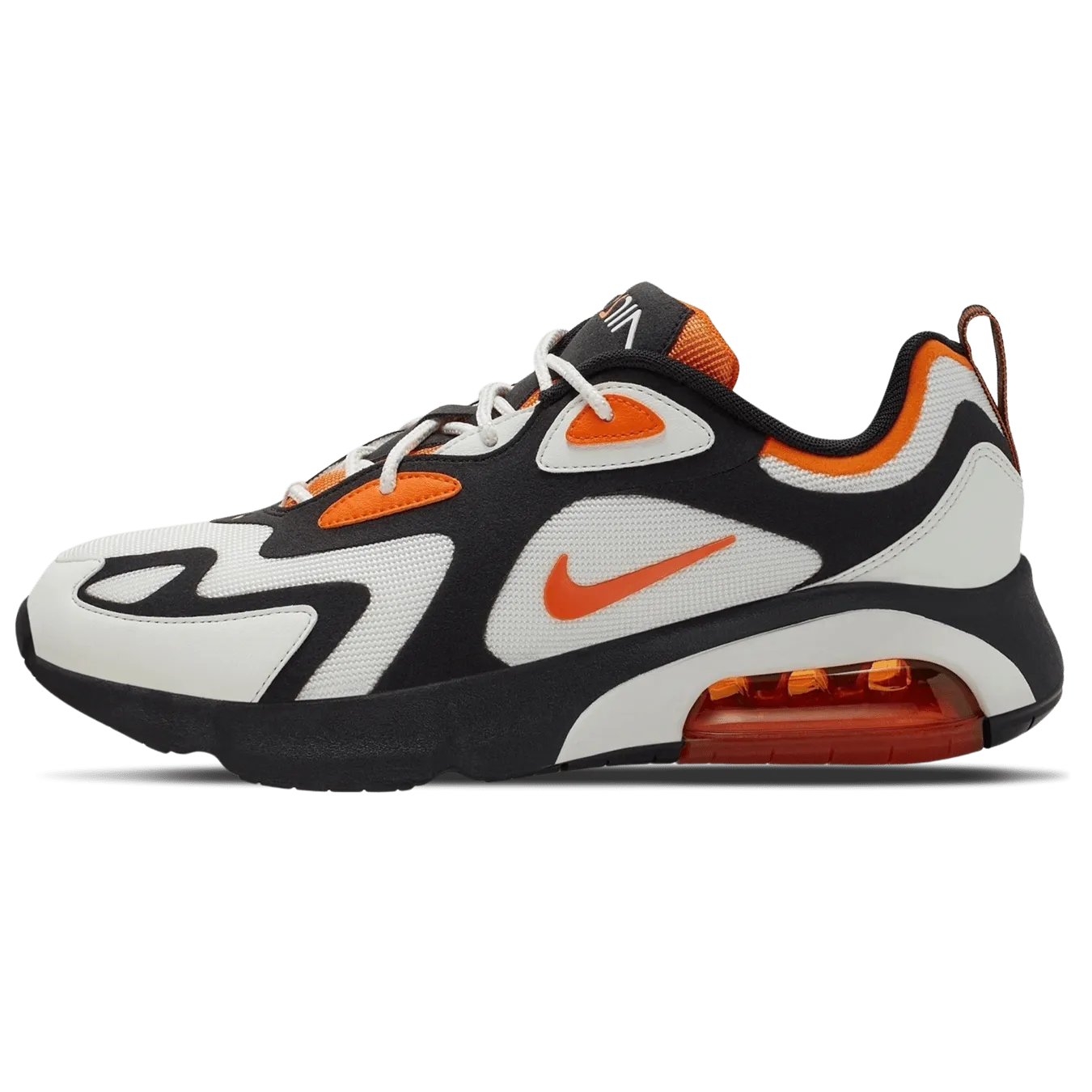 Nike Air Max 200 'Black/Magma Orange' Nike Air Max lifestyle sneakers with sport details