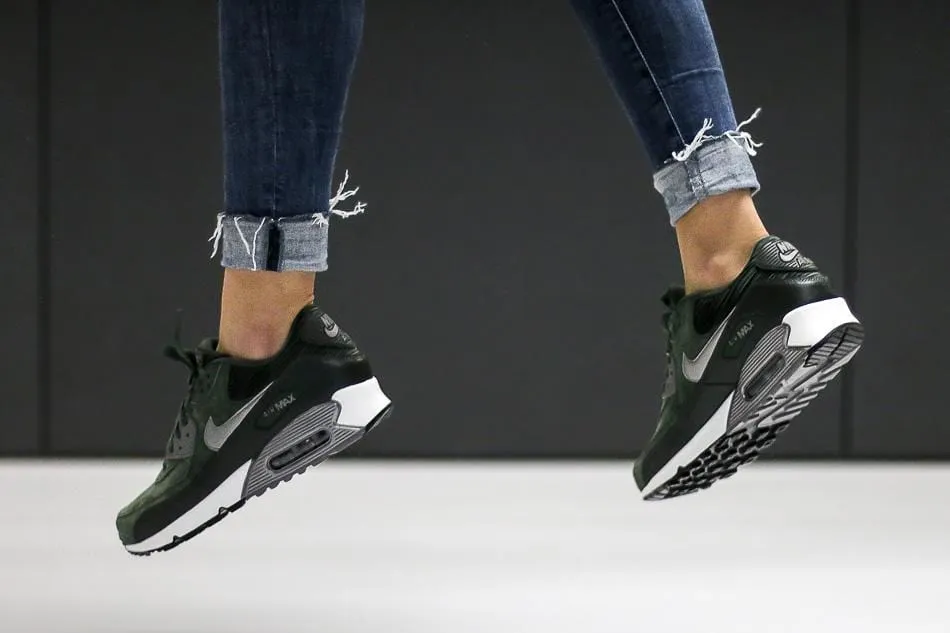 Nike Air Max 90 Carbon Green Leather Trainers Nike Air Max collection