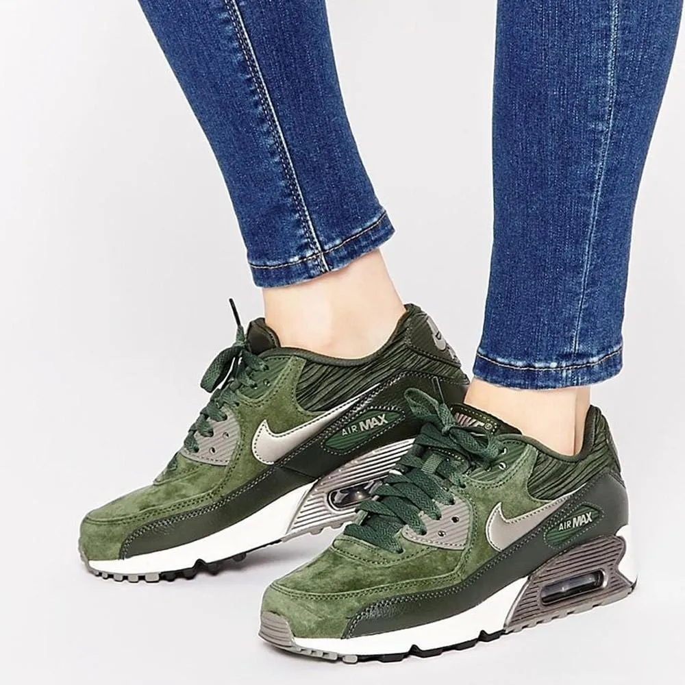 Nike Air Max 90 Carbon Green Leather Trainers Nike Air Max collection