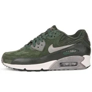 Nike Air Max 90 Carbon Green Leather Trainers nike air max 90 lightweight athletic sneakers
