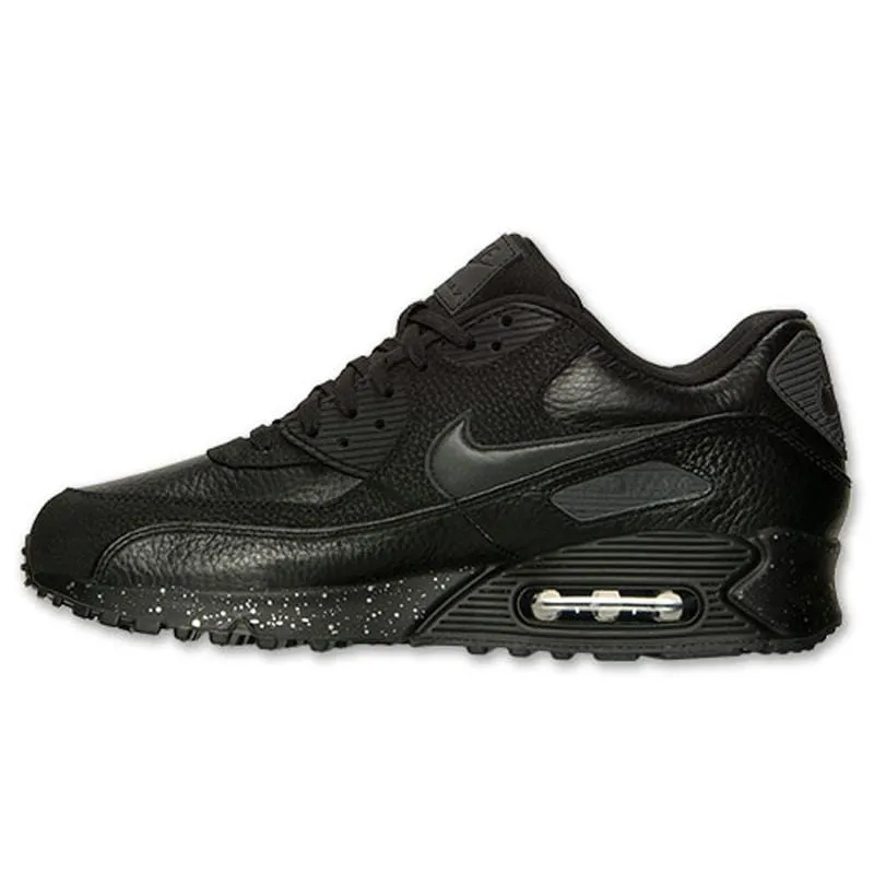 Nike Air Max 90 Premium Black-Metallic Silver nike air max 90 lightweight athletic sneakers