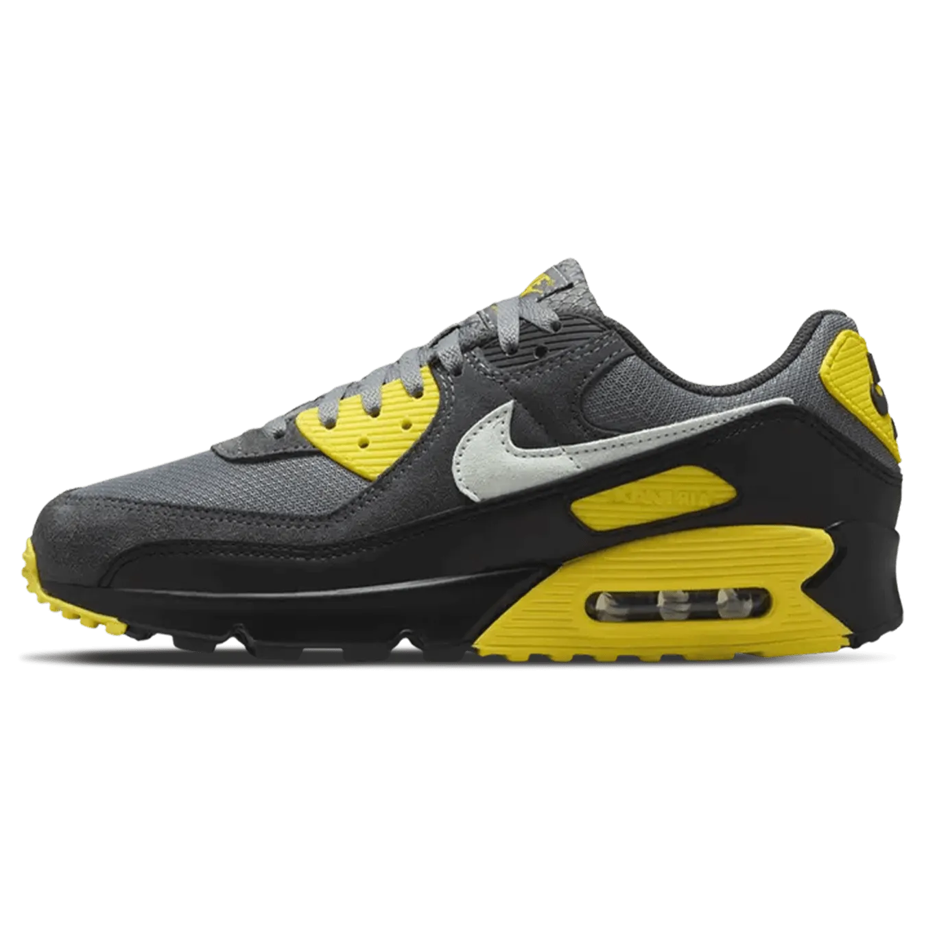 Nike Air Max 90 'Smoke Grey Lightening' nike air max 90 lightweight athletic sneakers