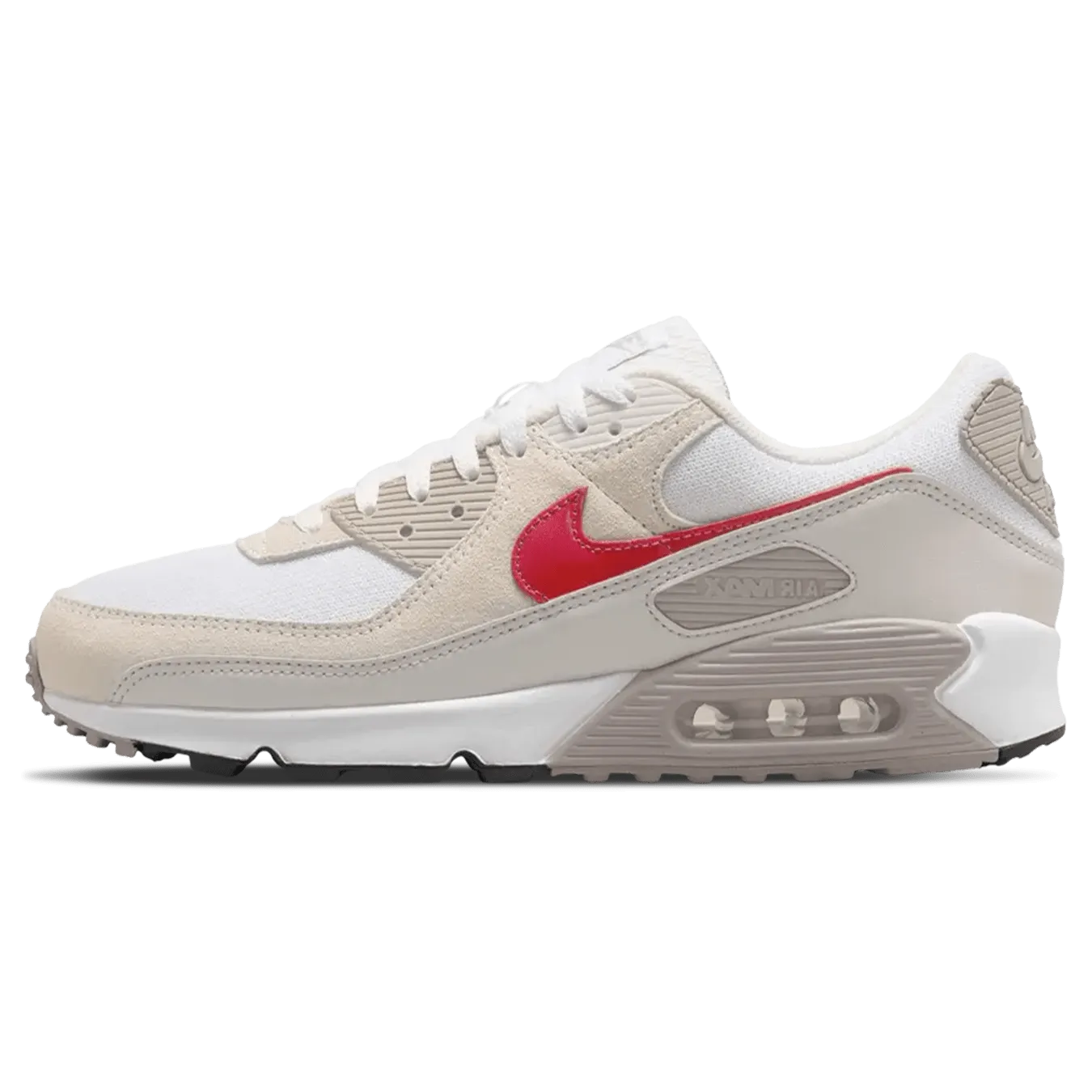 Nike Air Max 90 'Summit White University Red' nike air max 90 lightweight athletic sneakers