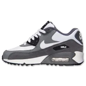 Nike Air Max 90 White-Cool Grey-Dark Grey nike air max 90 lightweight athletic sneakers