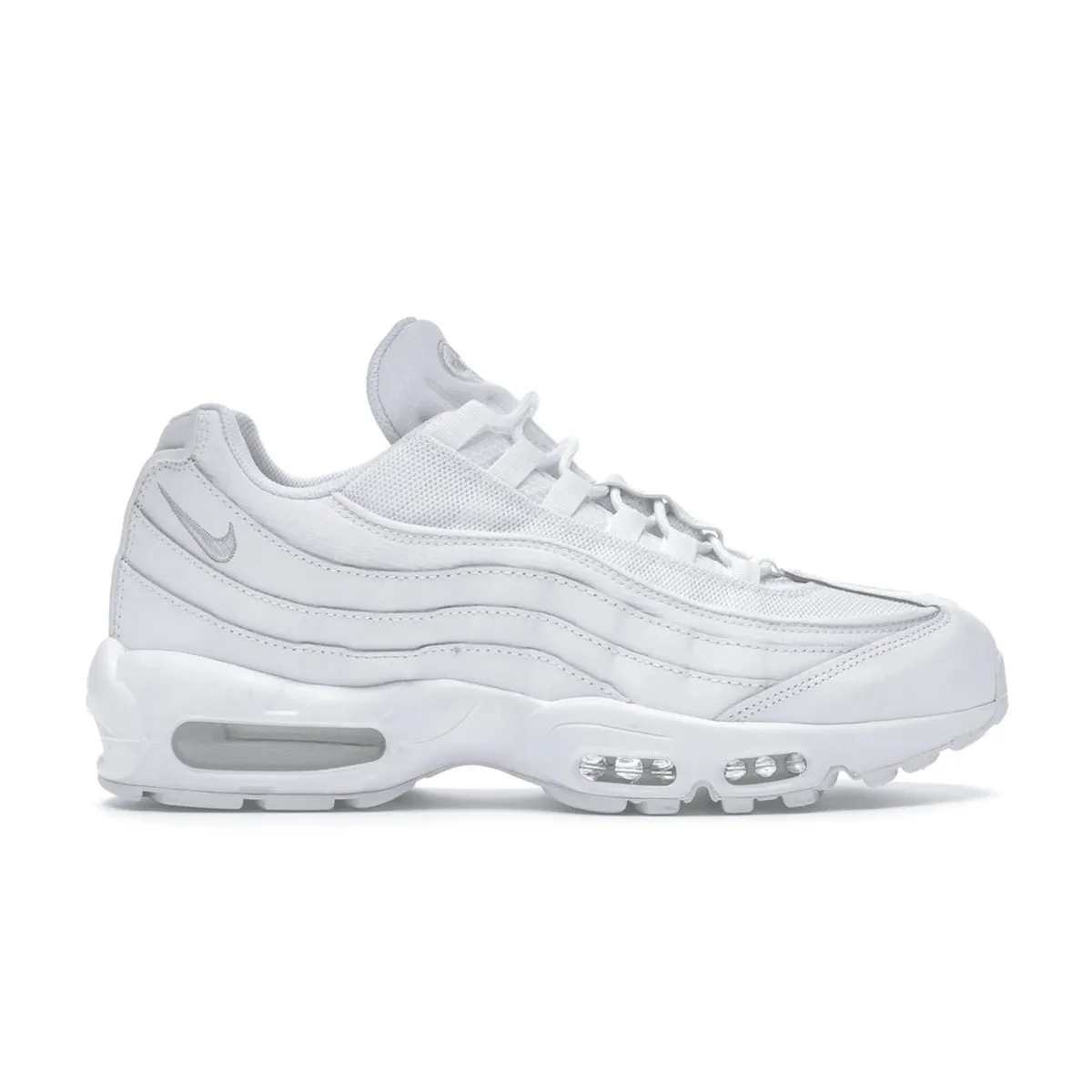Nike Air Max 95 Essential White Gray Fog Nike Air Max casual shoes with visible air tech