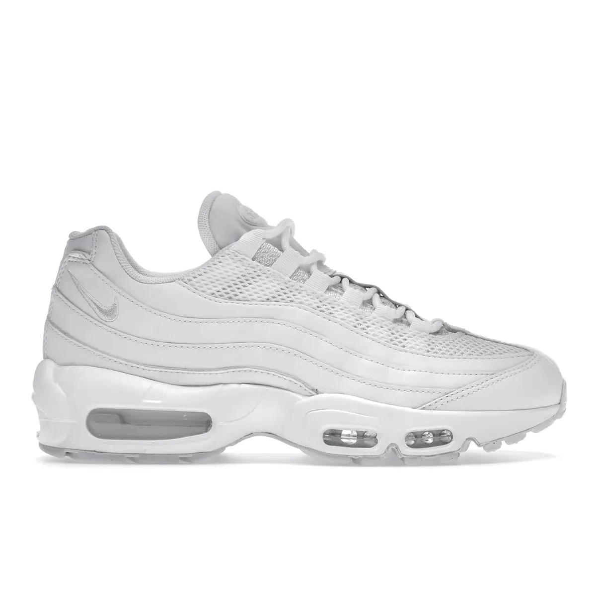 Nike Air Max 95 Next Nature White Nike Air Max casual shoes with visible air tech