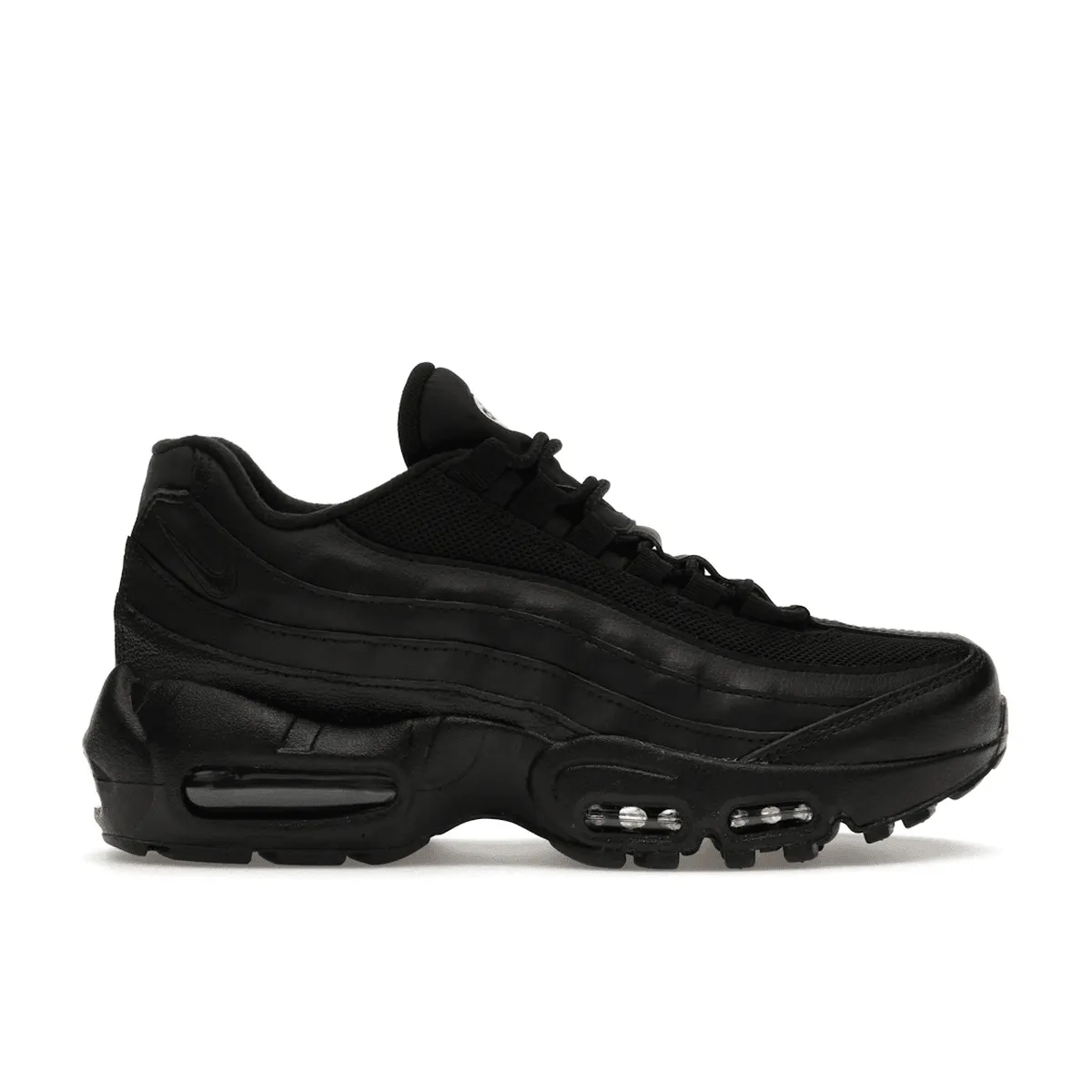 Nike Air Max 95 Recraft Triple Black Nike Air Max casual shoes with visible air tech