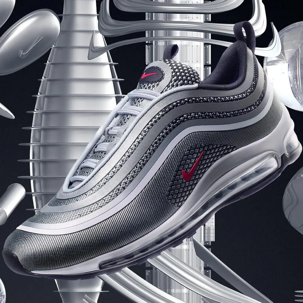 Nike Air Max 97 Ultra Metallic Silver-Varsity Red Air Max 97 models