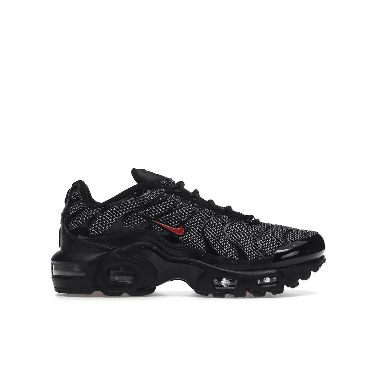 Nike Air Max Plus Black University Red Reflective Silver nike tn air max plus iconic street style