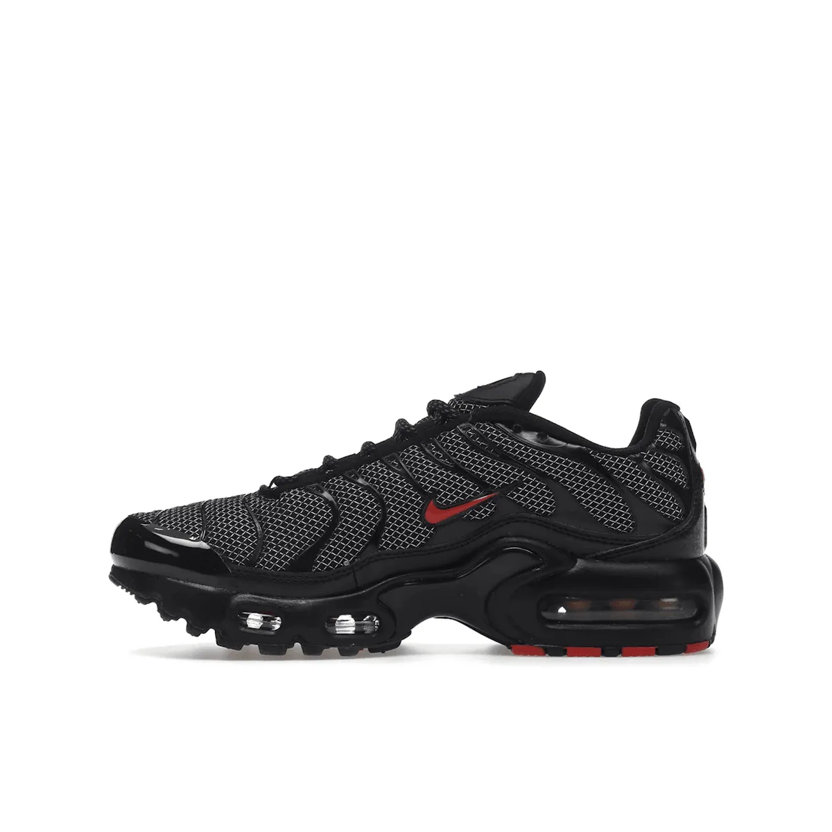 Nike Air Max Plus Black University Red Reflective Silver Tn Max Plus