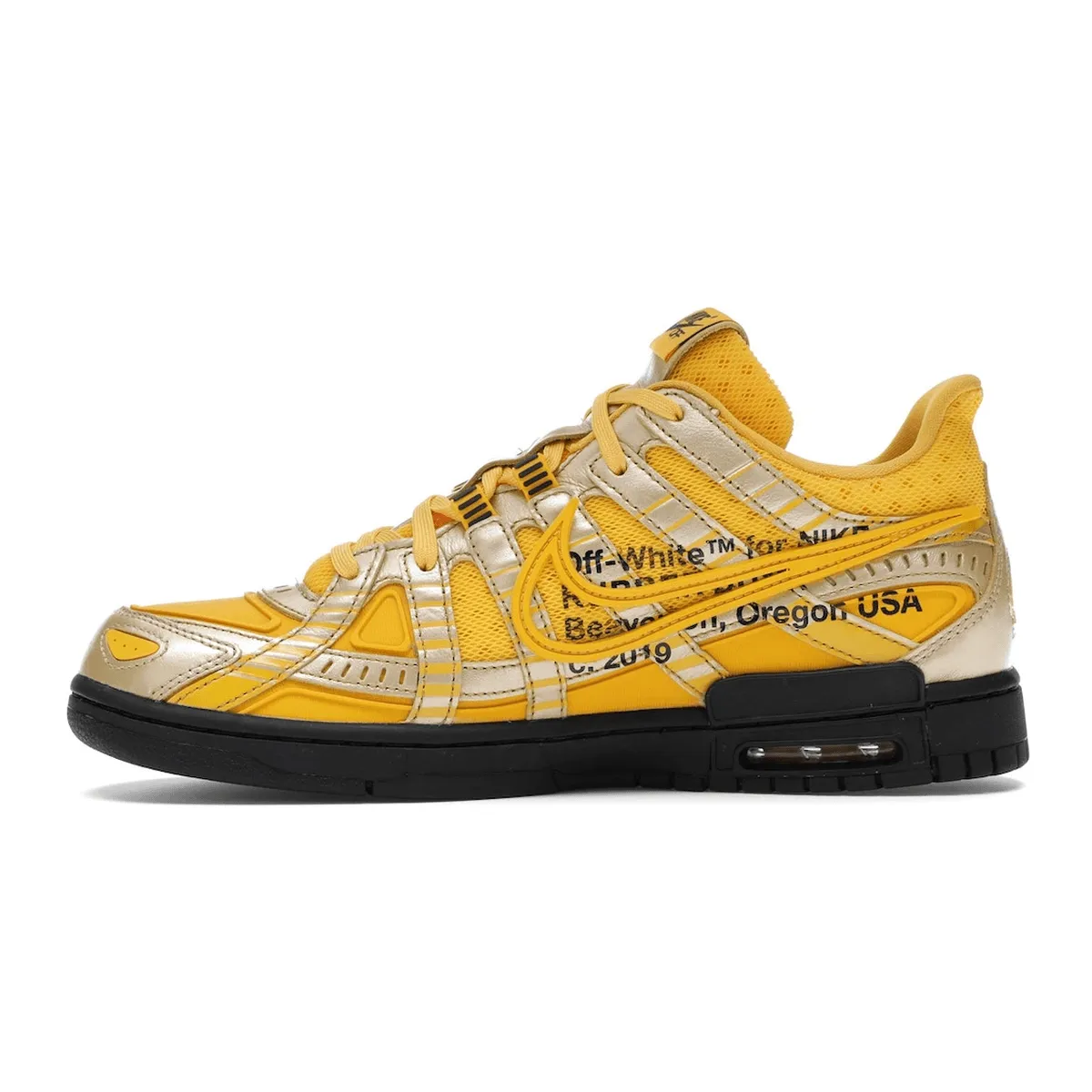 Nike Air Rubber Dunk Off-White University Gold Off White X