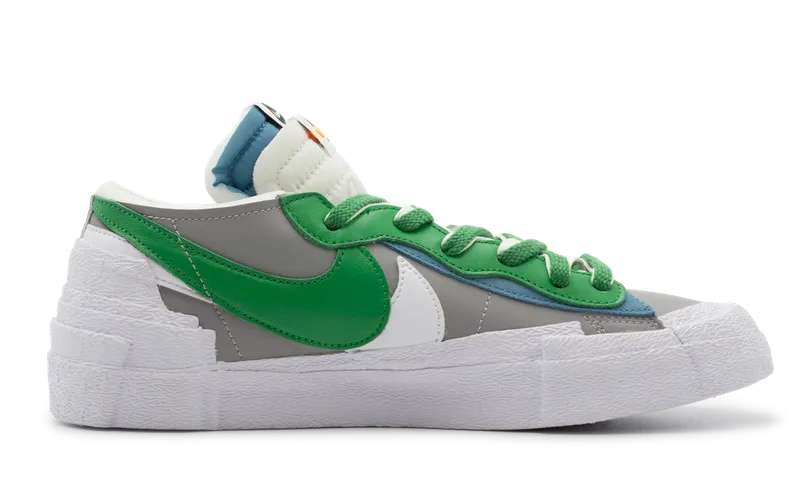 Nike Blazer Low x Sacai White Grey Classic Green (DD1877-001) Men Size 6-12 Sacai collaboration