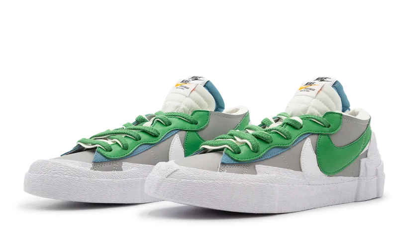 Nike Blazer Low x Sacai White Grey Classic Green (DD1877-001) Men Size 6-12 Sacai collaboration