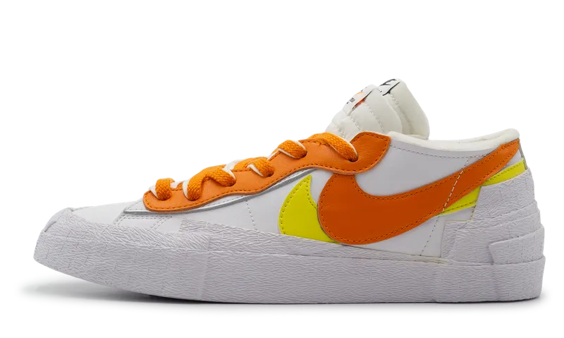 Nike Blazer Low x Sacai White Magma Orange (DD1877-100) Men Size 6-13 nike x sacai unique fashion-forward sneakers