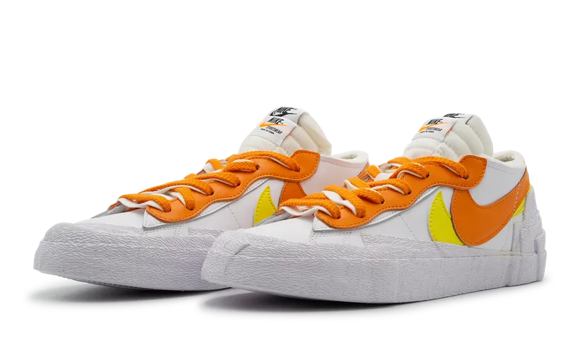 Nike Blazer Low x Sacai White Magma Orange (DD1877-100) Men Size 6-13 Sacai collaboration