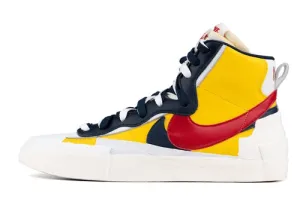 Nike Blazer Mid sacai Maize Navy nike x sacai unique fashion-forward sneakers