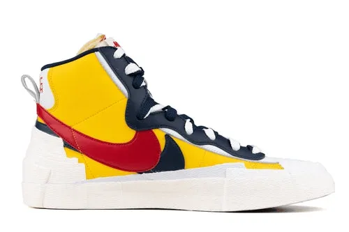 Nike Blazer Mid sacai Maize Navy Sacai collaboration