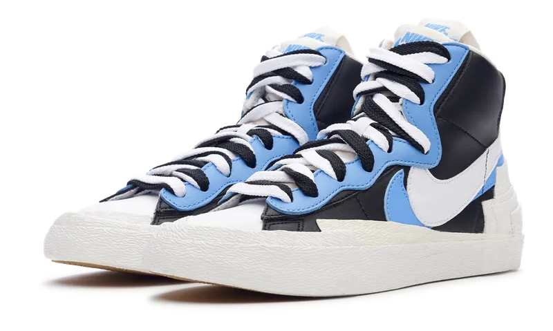 Nike Blazer Mid sacai White Black Legend Blue Sacai collaboration
