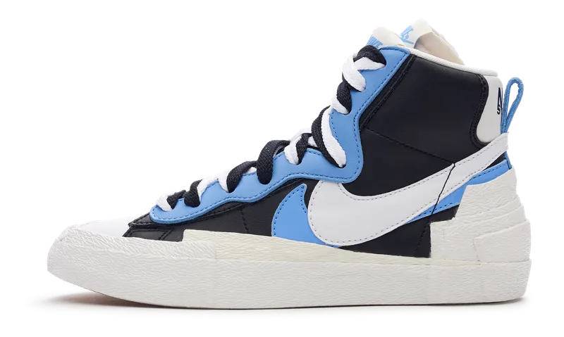 Nike Blazer Mid sacai White Black Legend Blue nike x sacai unique fashion-forward sneakers