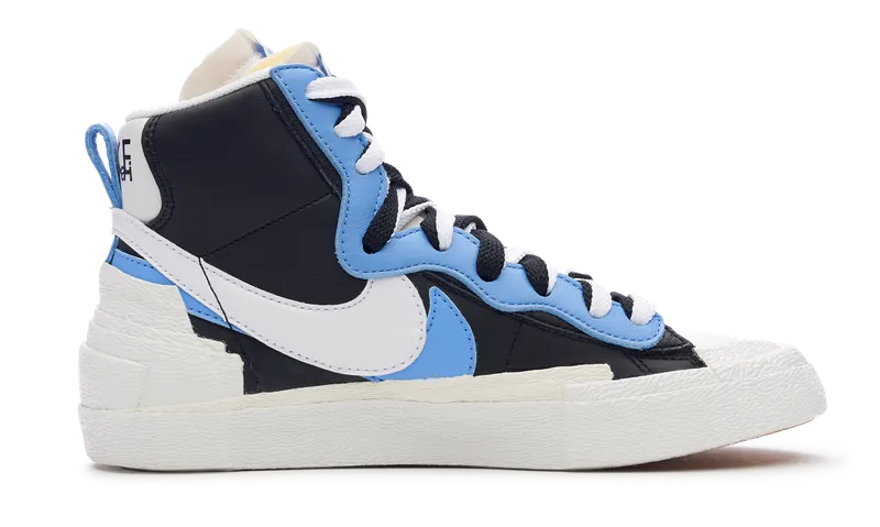 Nike Blazer Mid sacai White Black Legend Blue Sacai collaboration
