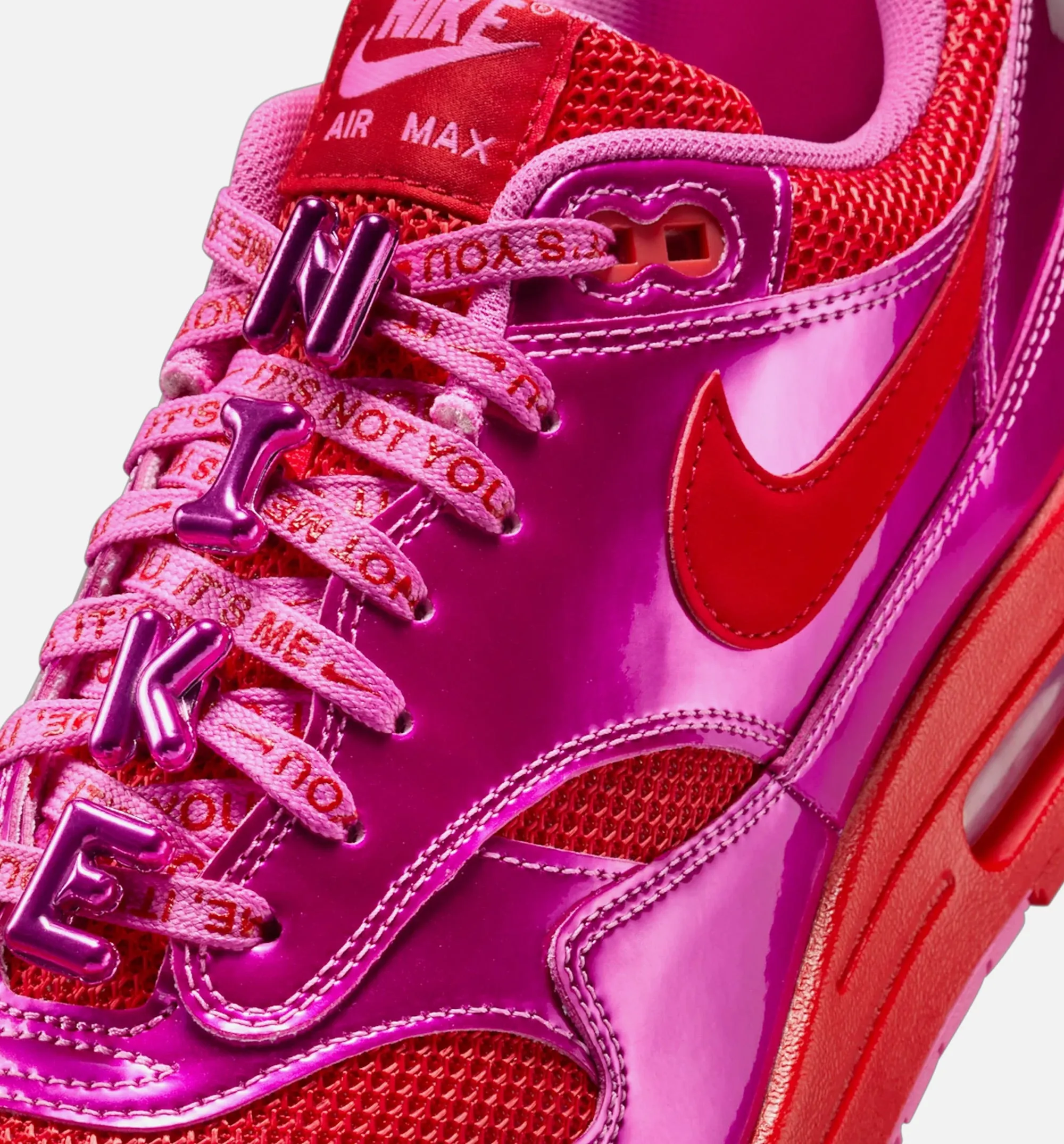 Nike Clothing Air Max 1 Premium Mens Lifestyle Shoe - Playful Pink/University Red