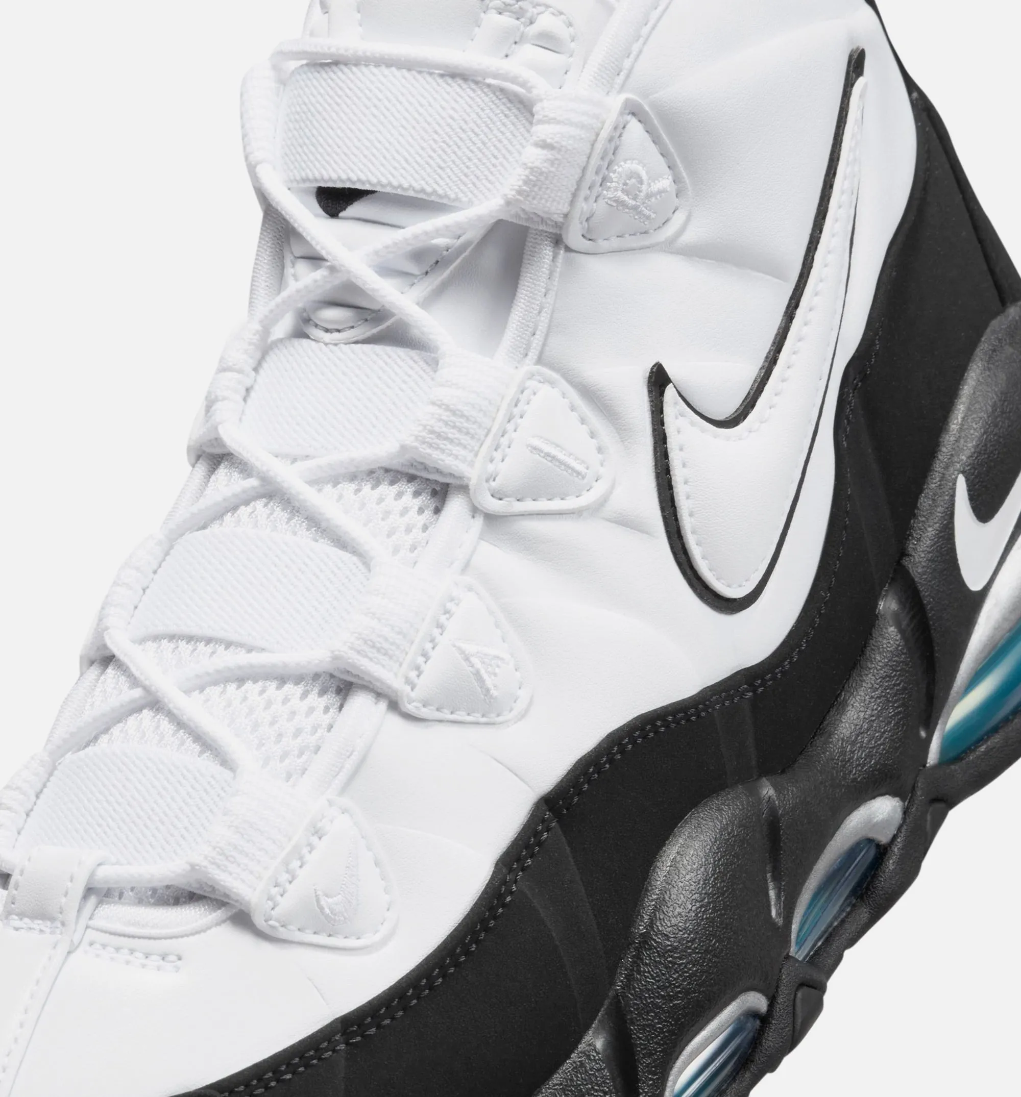 Nike Clothing Air Max Uptempo 95 Mens Lifestyle Shoe -  White/Black/Mystic Teal