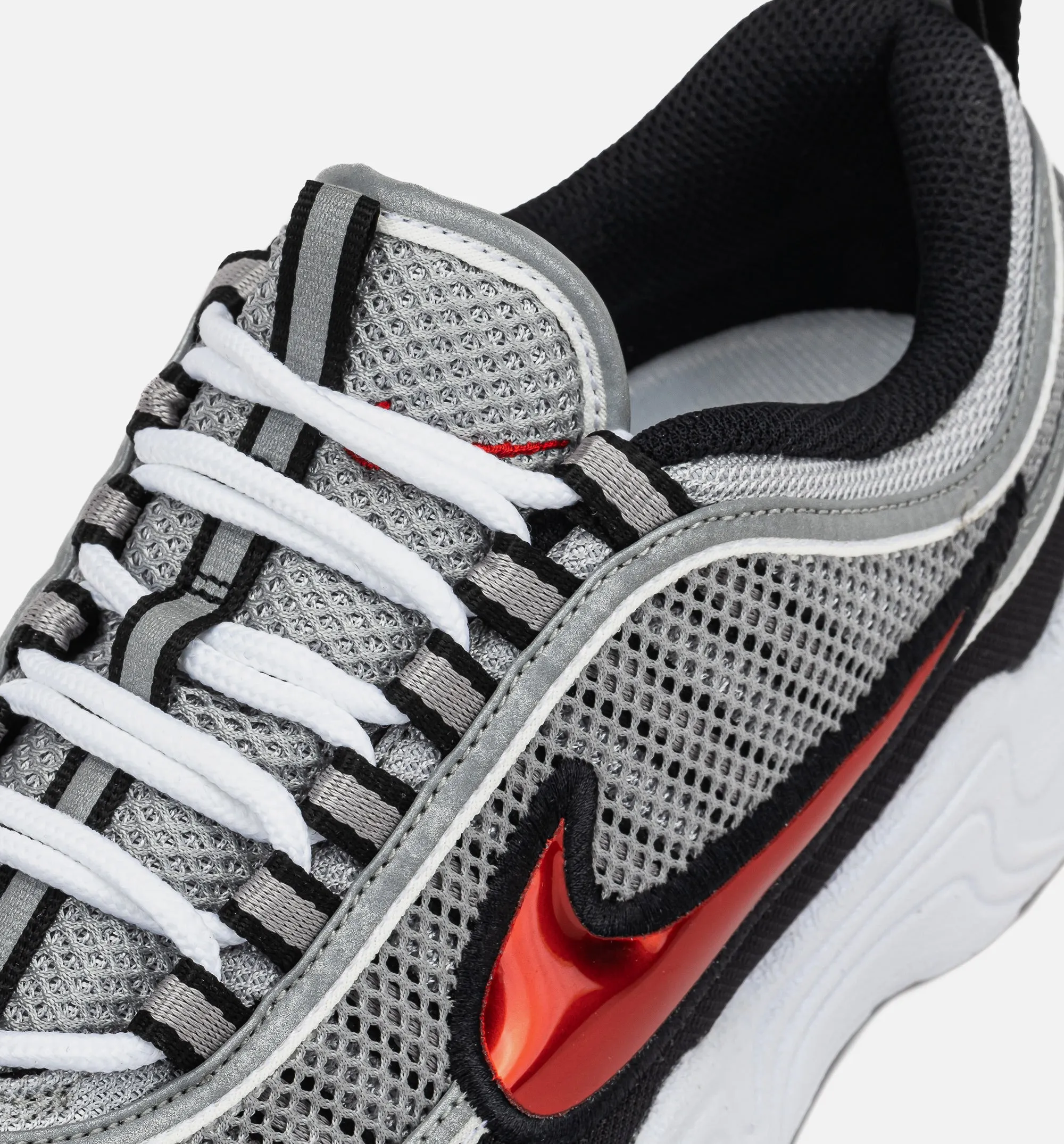 Nike Clothing Air Zoom Spiridon OG Sport Red Mens Lifestyle Shoe - Metallic Silver/Sport Red/Black/White