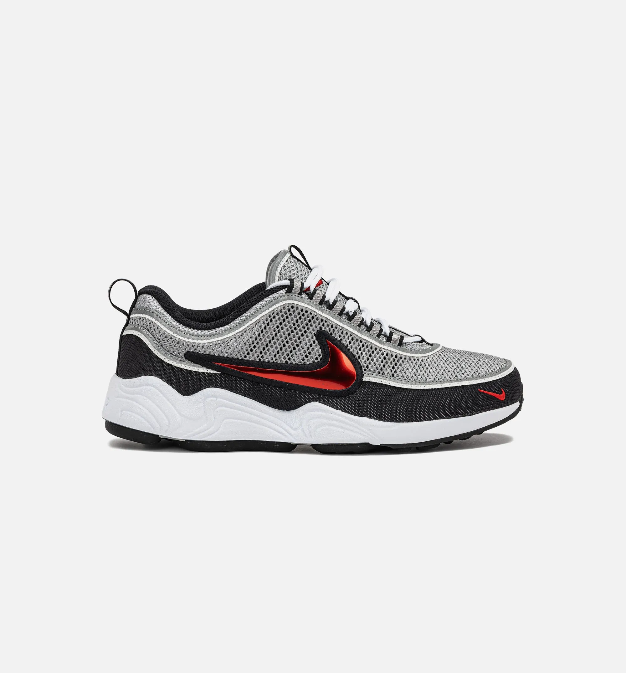Nike Clothing Air Zoom Spiridon OG Sport Red Mens Lifestyle Shoe - Metallic Silver/Sport Red/Black/White