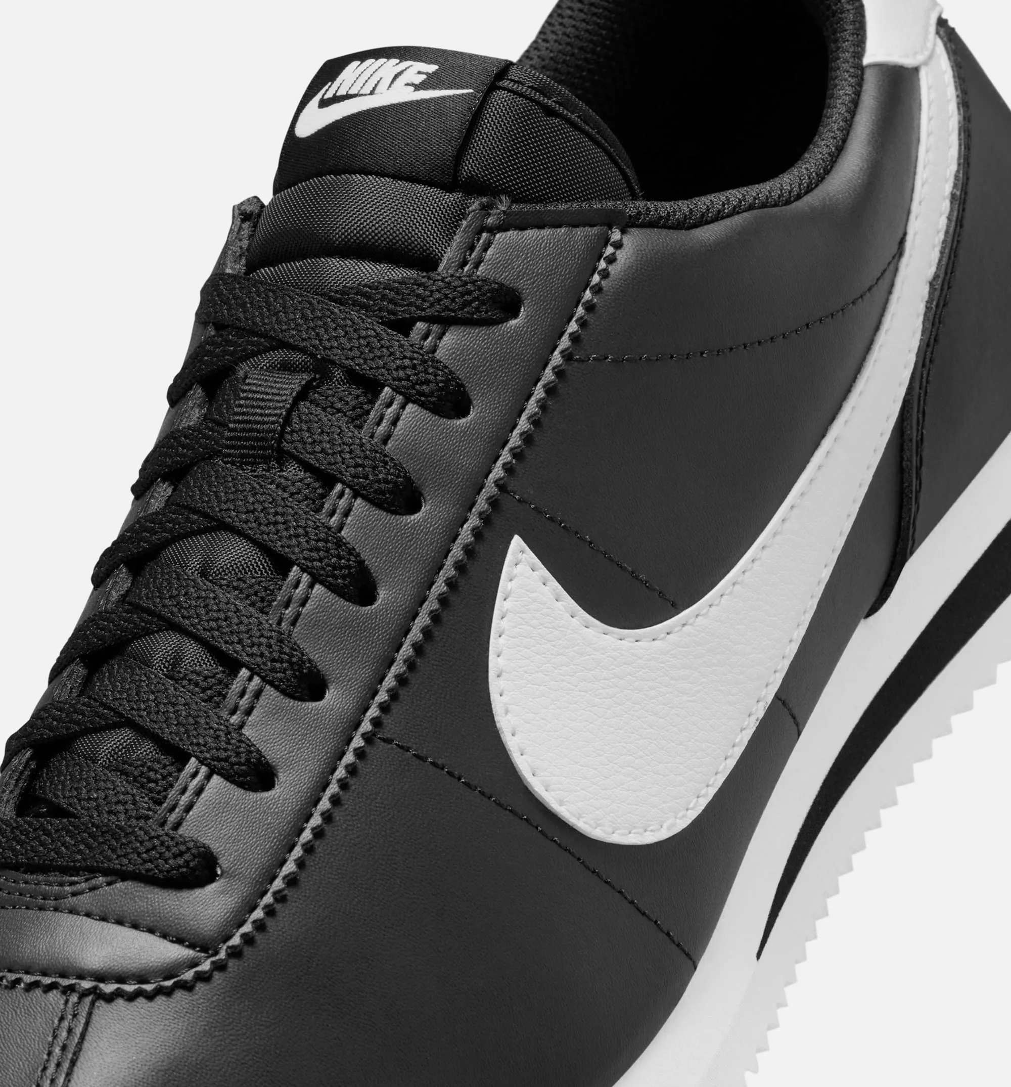 Nike Clothing Cortez Leather Mens Lifestyle Shoe - Black/White
